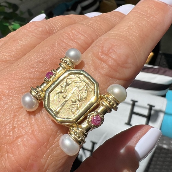 ITALIAN MADE ROSS SIMONS CAMEO RING🔥🔥🔥 - Picture 6 of 8